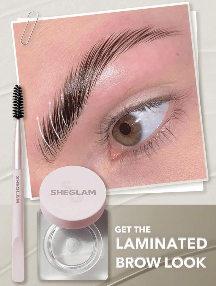 SHEGLAM Set Me Up Brow Hold – Crystal Clear | Waterproof Long-Lasting Eyebrow Gel - MK4193