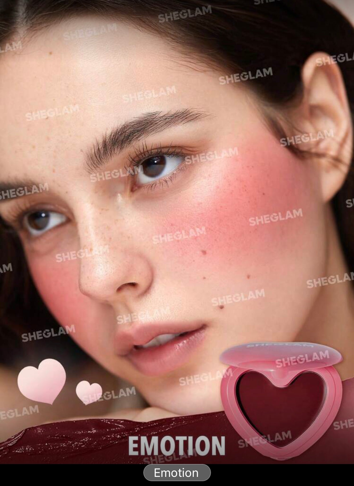 SHEGLAM Playing Cupid Cream Blush – | 7-Shade Heart Cream for Cheeks & Lips - MK4232