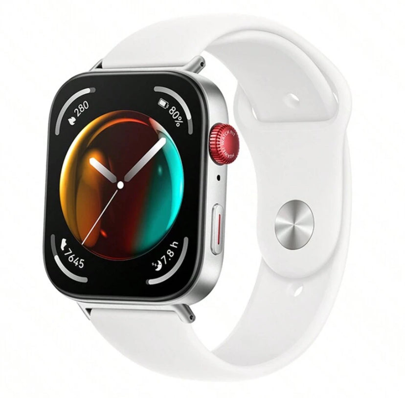 1pc Fashion Solid Color Silicone Watch Strap with Metal Connector – Compatible with Huawei Watch Fit 3 / Fit 4 / Fit 4 Pro