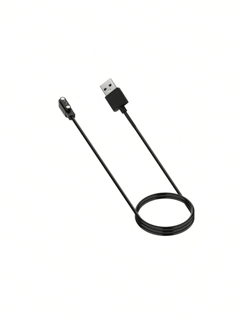 Magnetic Charging Cable – Compatible with Xiaomi Haylou LS05 / 2 Pro / GST / LS09B / RT2 / LS10 Smartwatch Charger Black / USB-4mm/12.3 mm