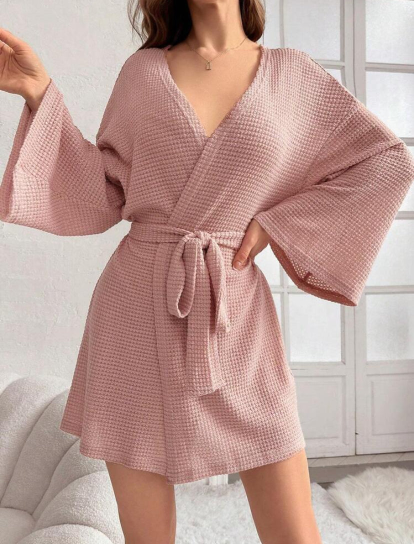 Women’s Belted Bathrobe – Comfortable Home Wear - MH1191