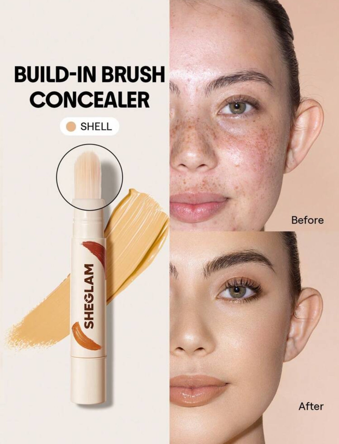 SHEGLAM Perfect Skin High Coverage Concealer – Nude & Shell - MK4161