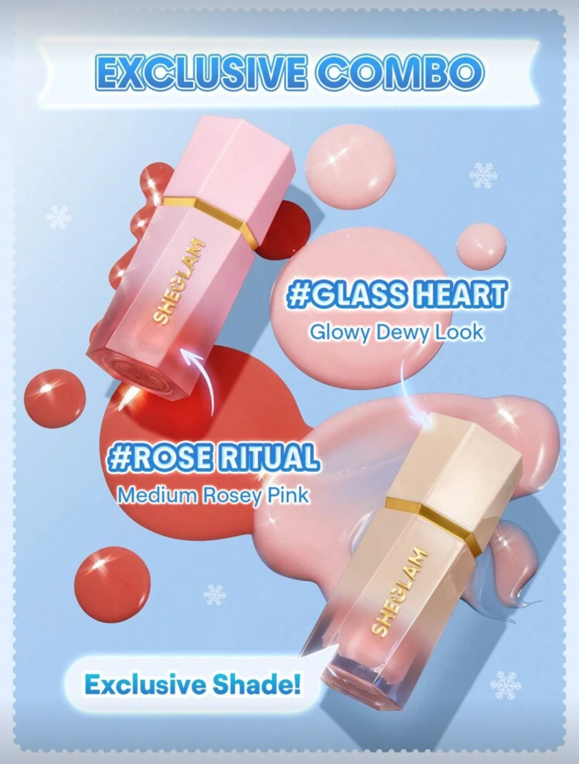 SHEGLAM Glowing Festive Gift Set – Rose Ritual & Heart Glass Edition