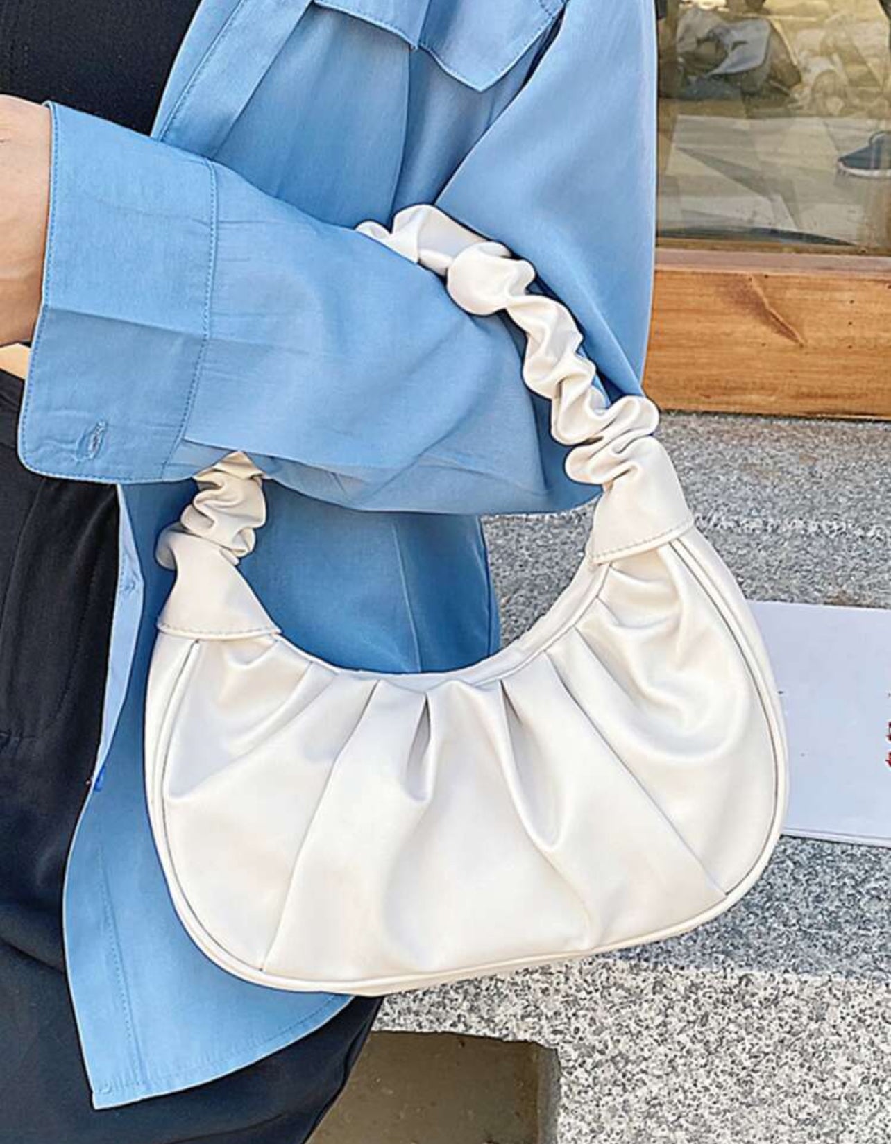 Naomi Crinkle Bag - A Luxurious Feminine Touch