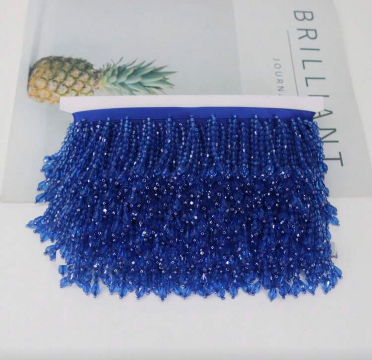 1 Yard Crystal Beaded Fringe – DIY Trim for Costumes, Dresses, Curtains & Accessories