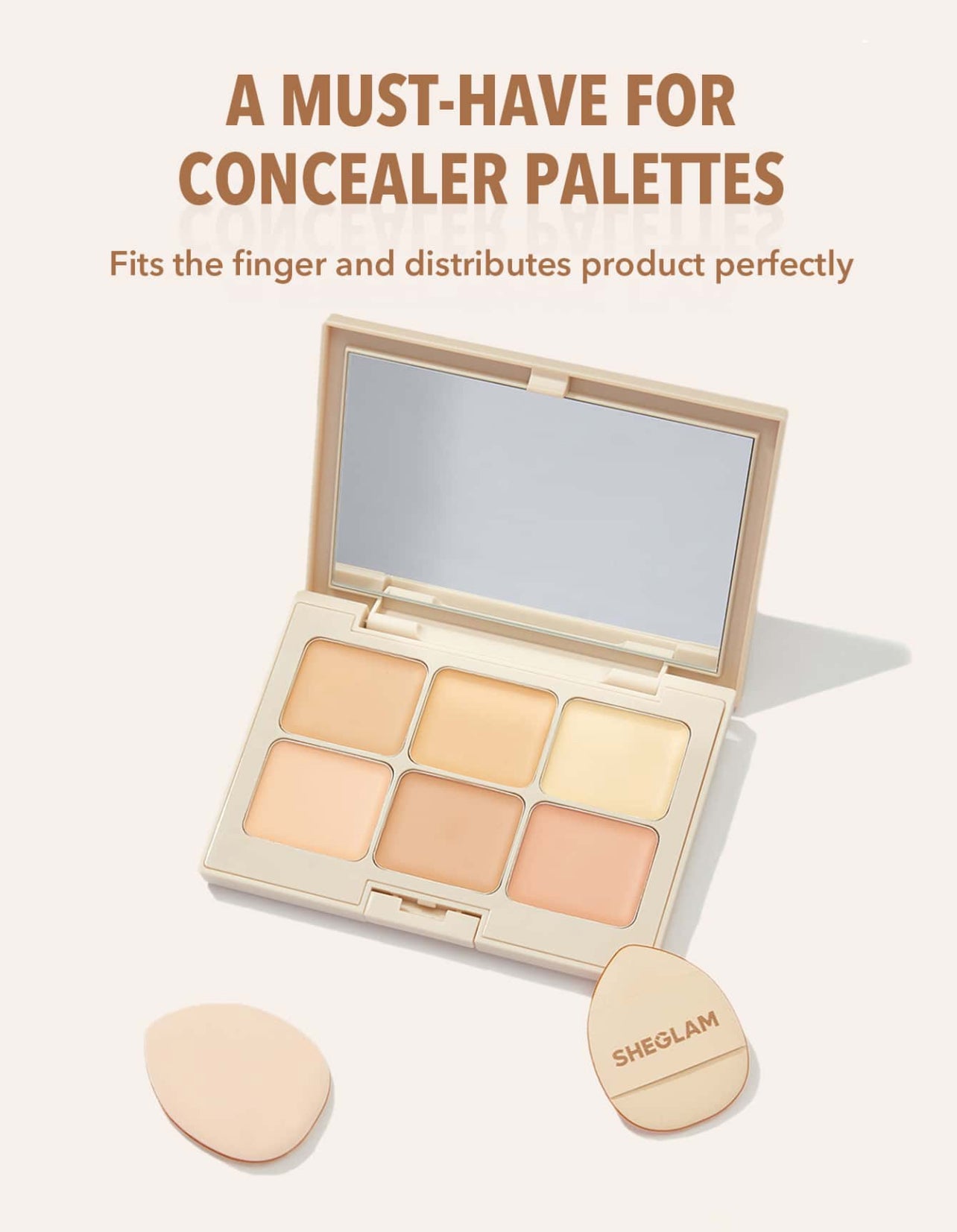 SHEGLAM Mini Magic Sponge Set – 3PCS Soft Makeup Sponges for Precise Concealing & Blending