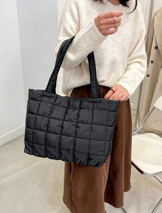 Ultra-Lightweight Quilted Tote Bag – High-Capacity Business Casual Bag for Women & Students