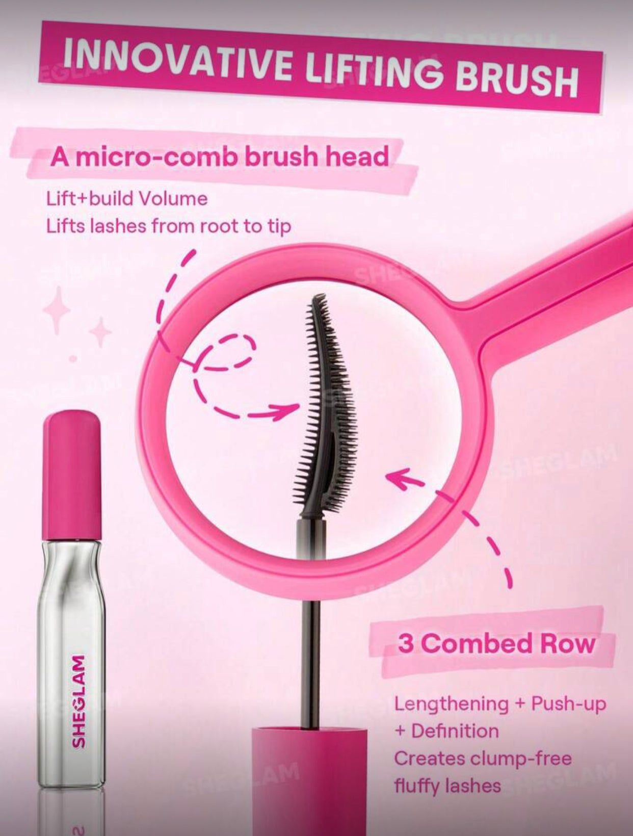 ‏SHEGLAM Lashlighter Up & Out Mascara
