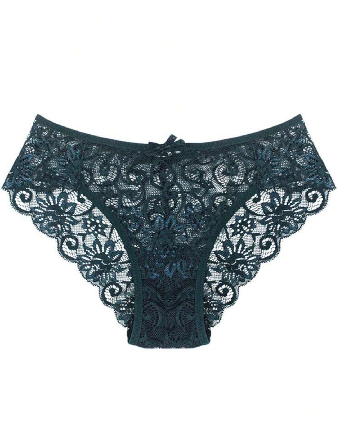 5pcs Low-Waist Lace Cut-Out Thong Panties – Sexy Lingerie Set