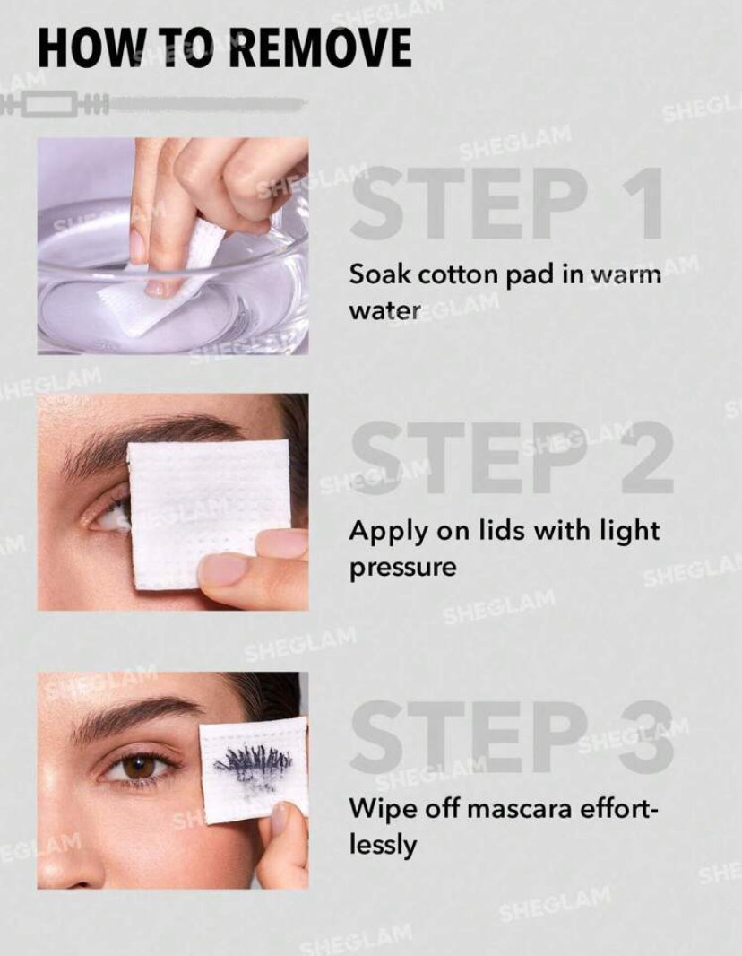 SHEGLAM All-In-One Volume & Length Mascara – Washable Black | 2-in-1 Dual-Ended Brush for Curling & Thickening - MK4200