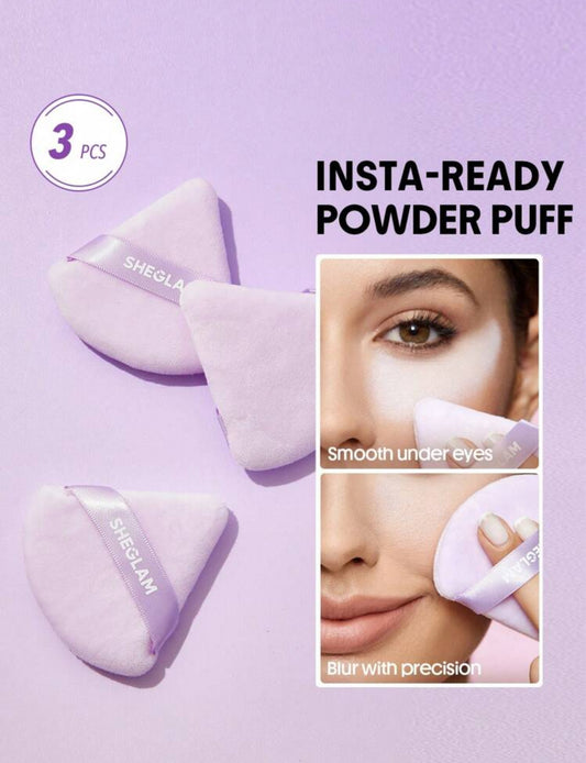 SHEGLAM Triangle Powder Puff – Soft Purple Makeup Sponge - MK4061