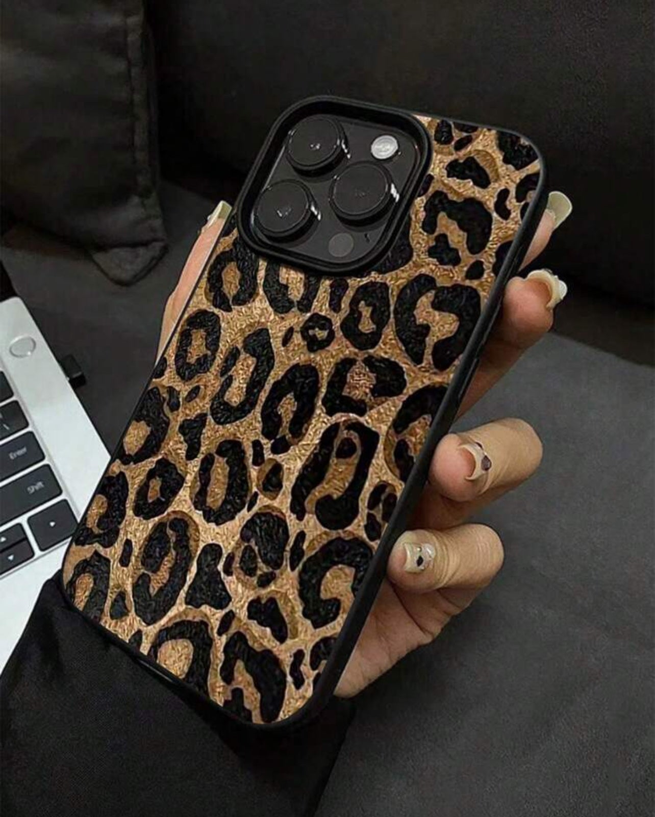 Matte Yellow Tiger Print Phone Case – TPU Protective Cover, Waterproof, Shockproof & Scratch-Resistant for (iPhone XS Max)