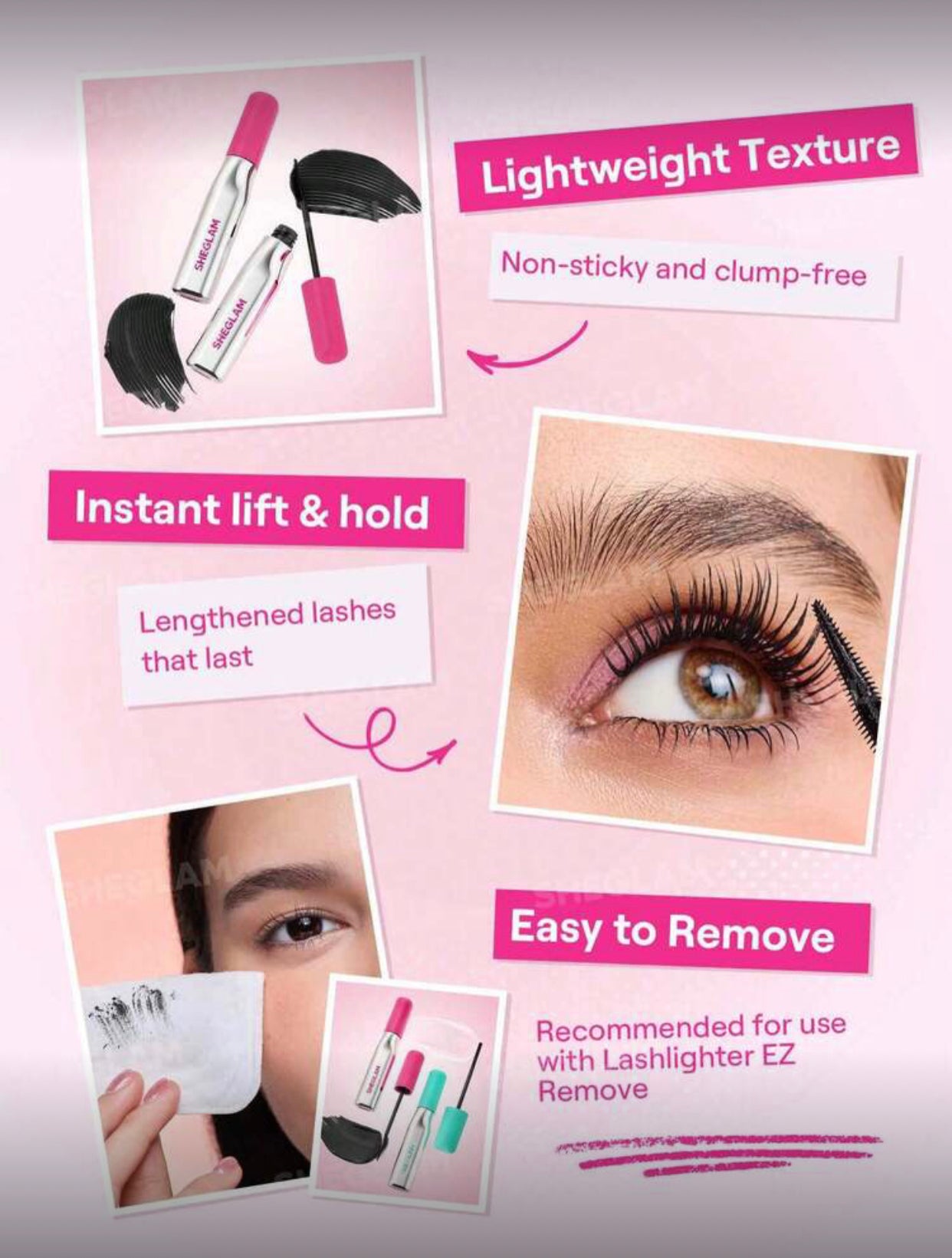 ‏SHEGLAM Lashlighter Up & Out Mascara