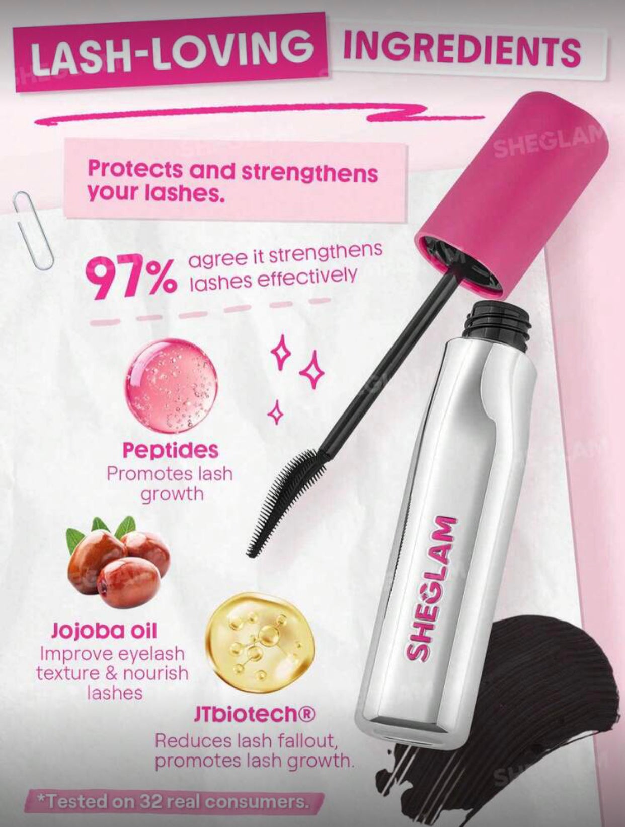 ‏SHEGLAM Lashlighter Up & Out Mascara