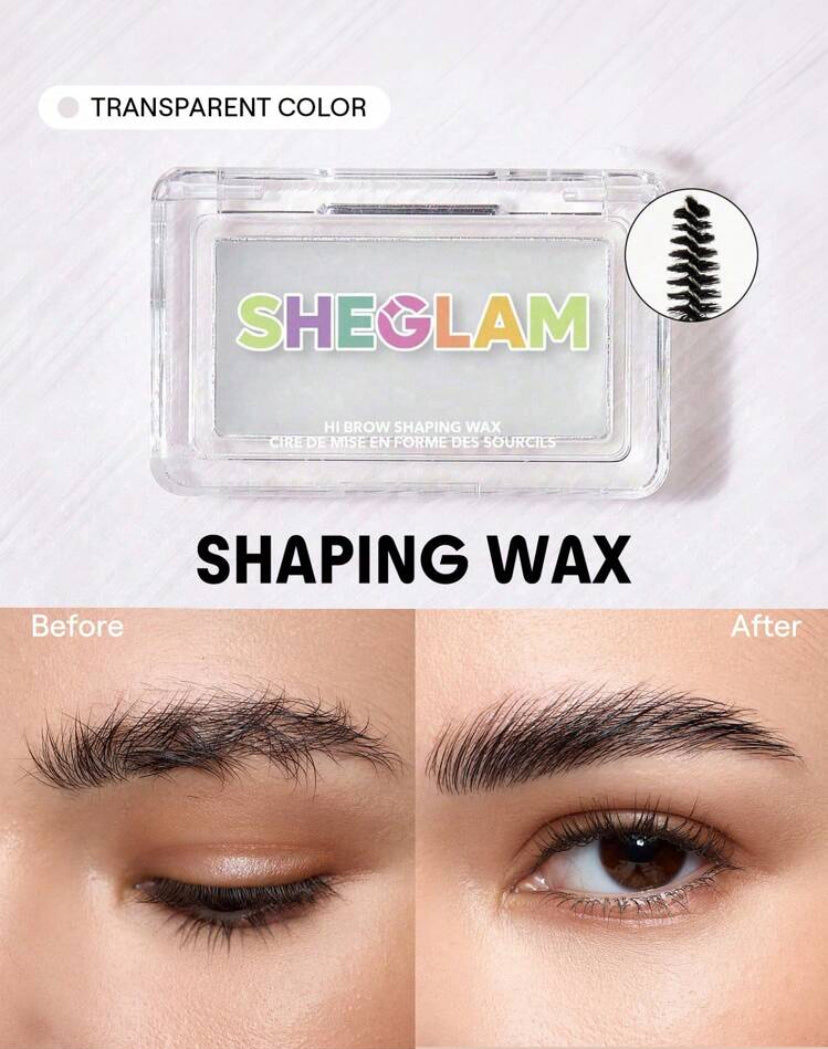 SHEGLAM Hi Brow Shaping Wax – Clear | Waterproof, Sweat-Proof Eyebrow Shaping Gel - MK4206