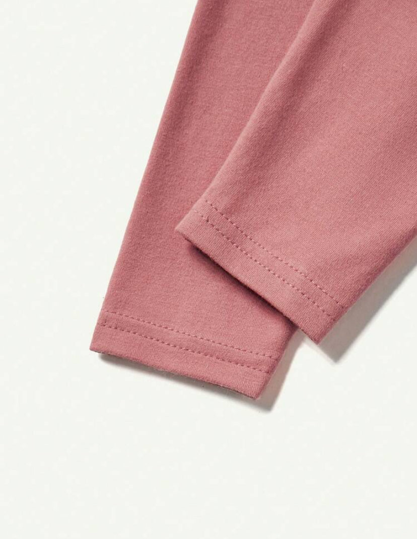 Cozy Pixies Baby Girl Flower Pattern Short Sleeve Top & Solid Color Long Pants Set