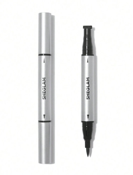 SHEGLAM Wing It 2-in-1 Waterproof Liquid Eyeliner with Wing Stamp – Smudge-proof, Long-lasting Precision Liner - MK4173