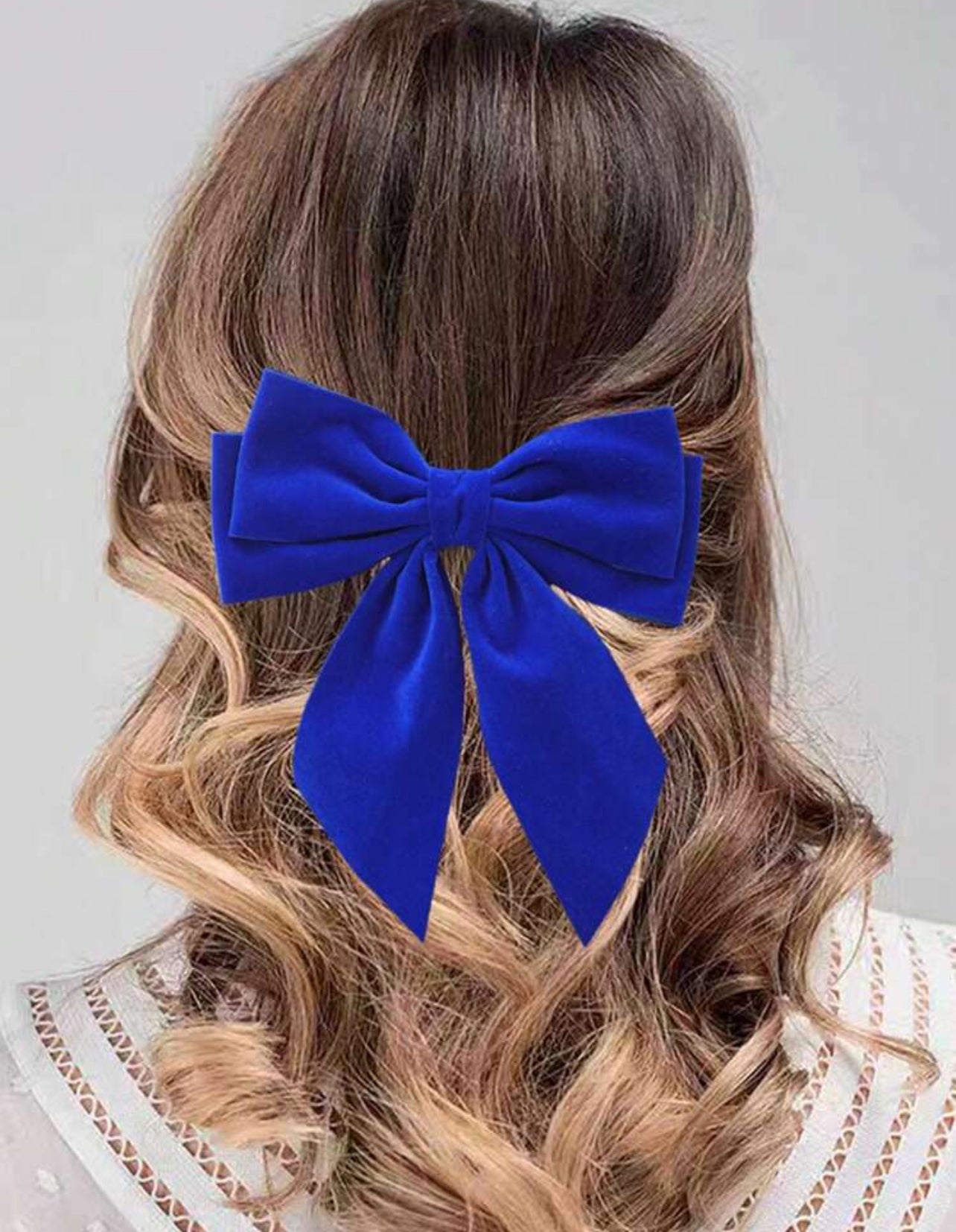 Elegant Blue Butterfly Hair Clip – Large Size for Girls & Women