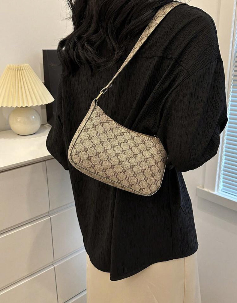 Elegant Floral Print PU Leather Shoulder & Crossbody Bag for Women