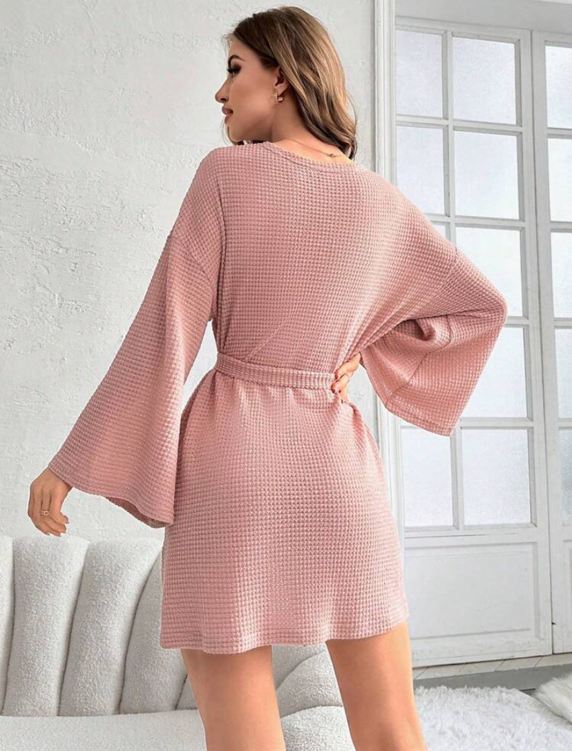 Women’s Belted Bathrobe – Comfortable Home Wear - MH1191