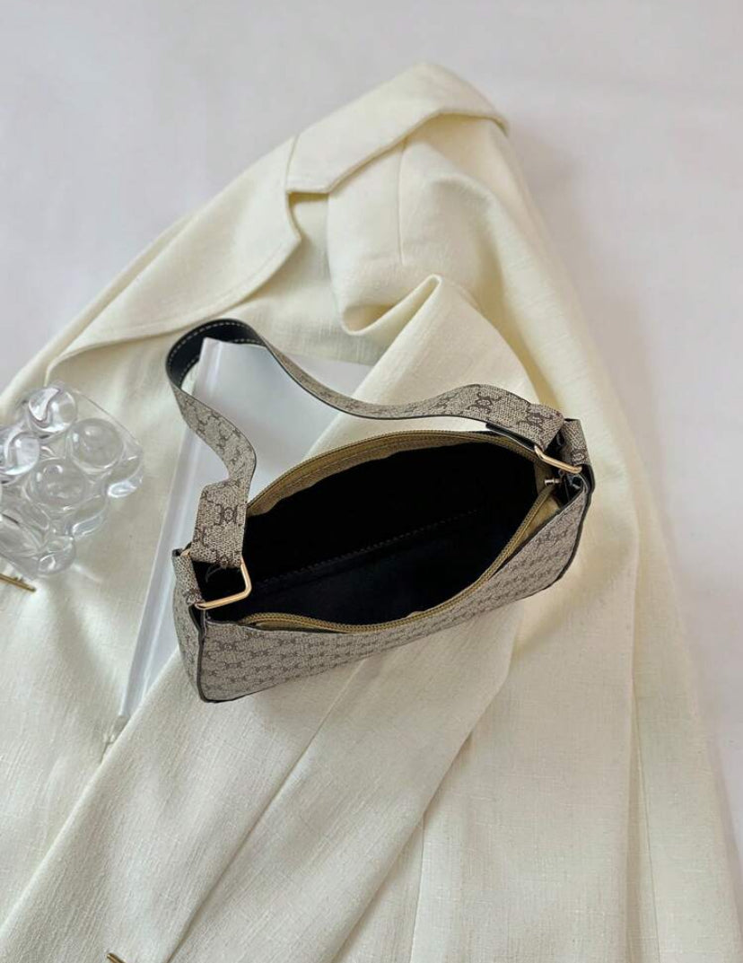 Elegant Floral Print PU Leather Shoulder & Crossbody Bag for Women