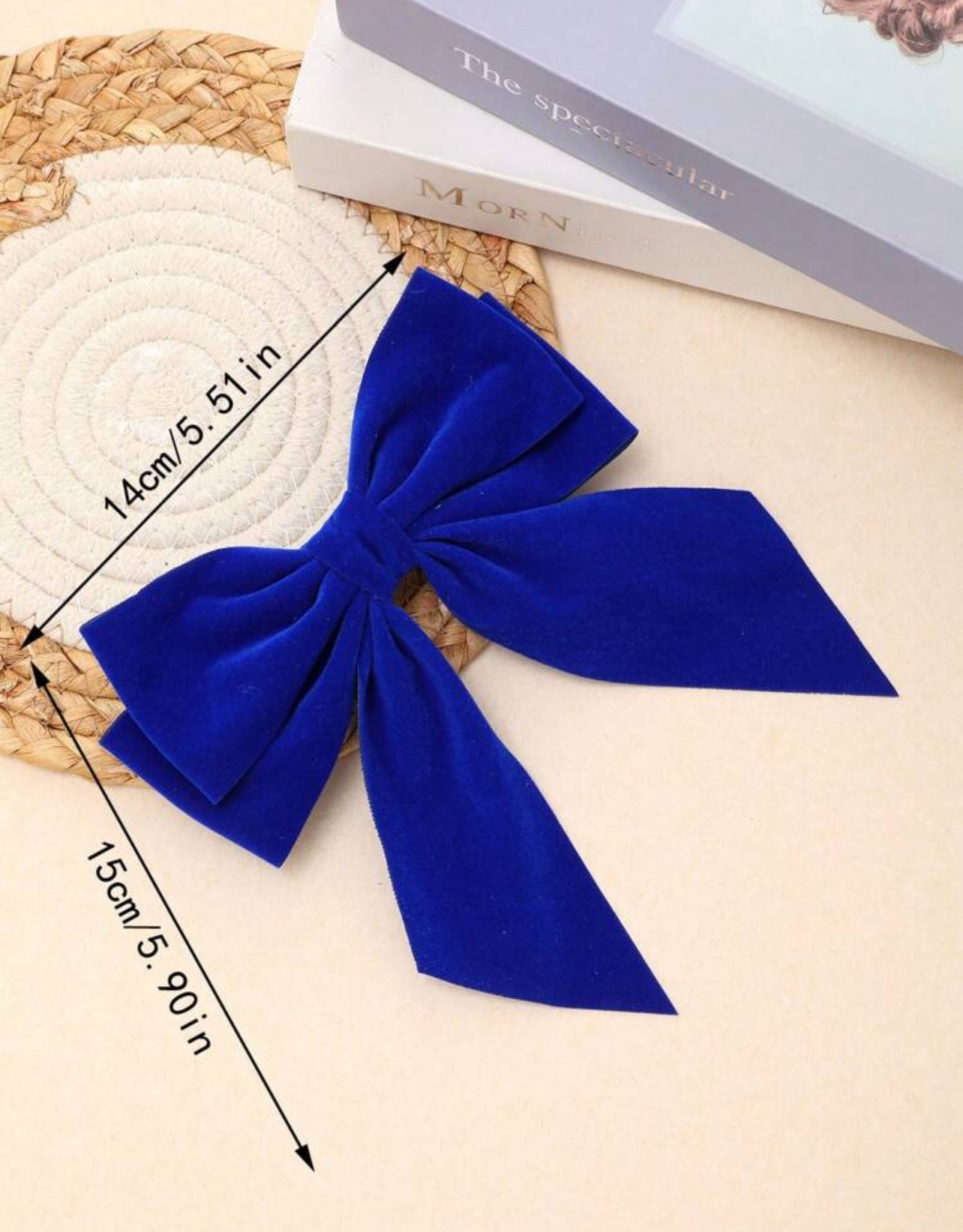 Elegant Blue Butterfly Hair Clip – Large Size for Girls & Women