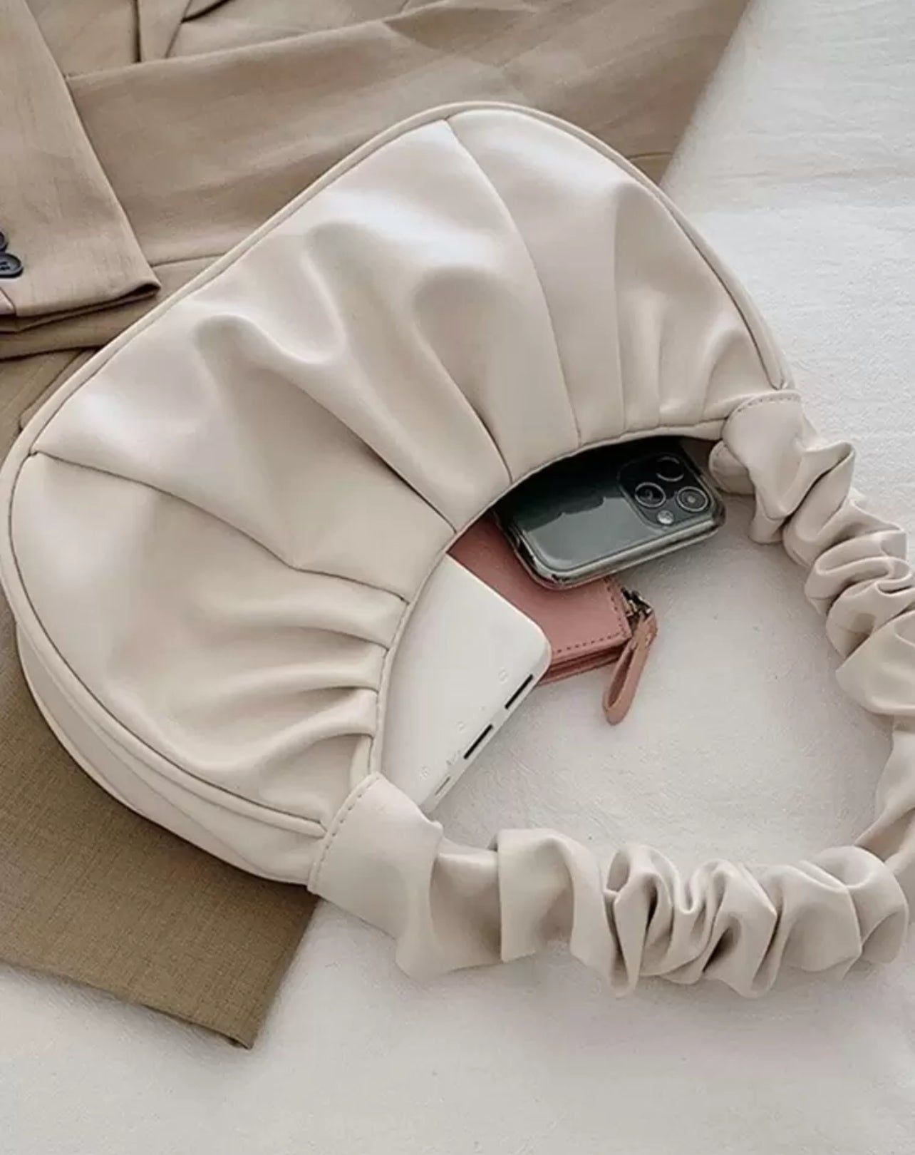 Naomi Crinkle Bag - A Luxurious Feminine Touch