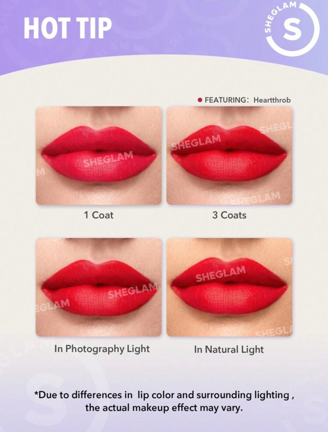 SHEGLAM Heartthrob Matte Liquid Lipstick – Long-lasting, High-Pigment Lip Color - MK4180