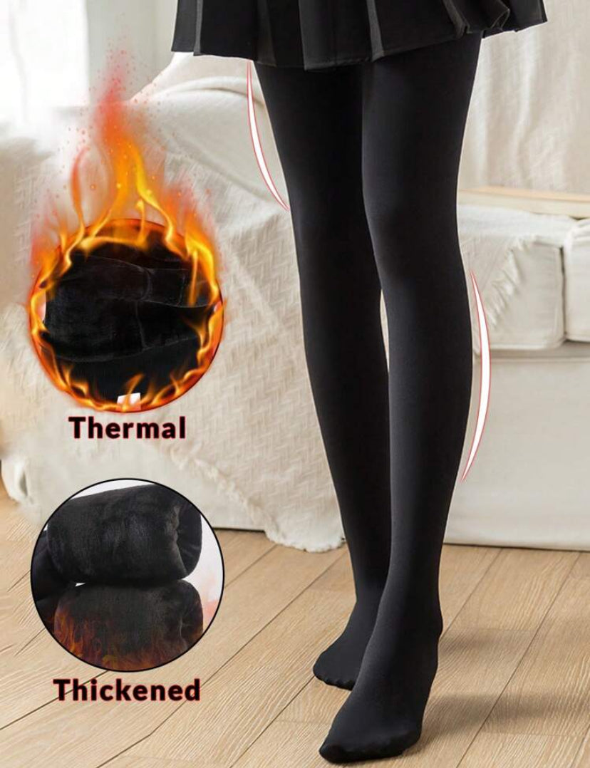 Winter Warm Fleece Tights – High Waist Thermal Velvet Pantyhose for Women - MH1194