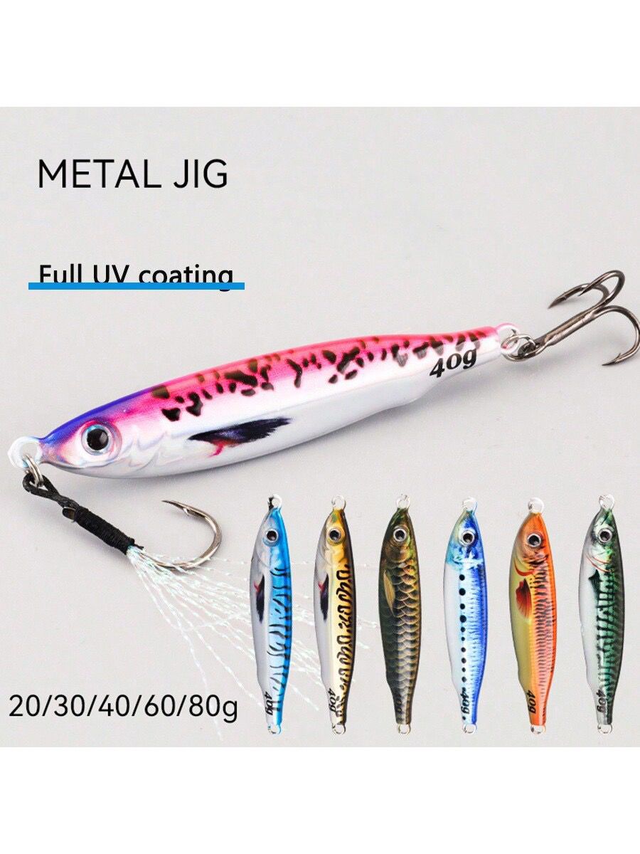 3D Metallic Fishing Lures – Long Handle for Saltwater & Freshwater, Bass & Trout