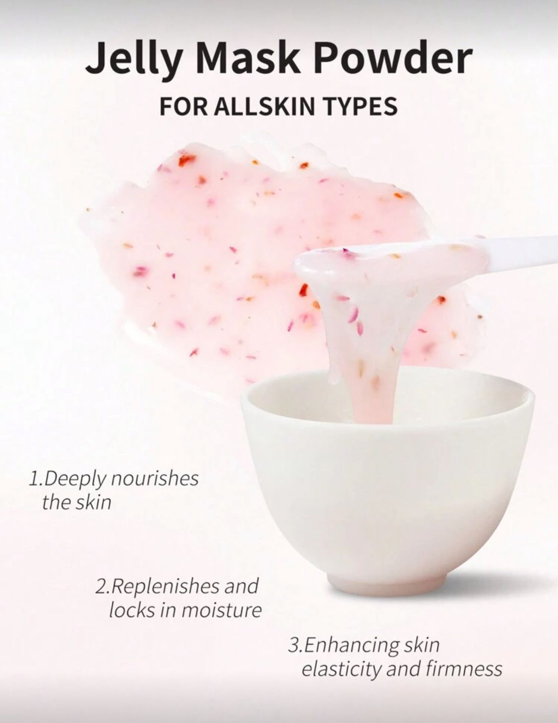 Gel Face Mask Powder with Rose, Tea Tree & Collagen – Hydrating & Skin-Enhancing