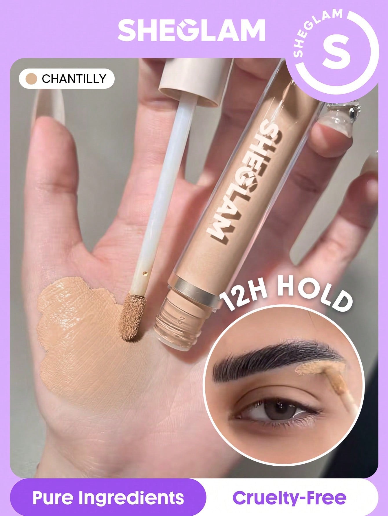 SHEGLAM Like Magic 12H Full Coverage Liquid Concealer – Long-Wear, Lightweight, Brightening Matte Finish - MK4167