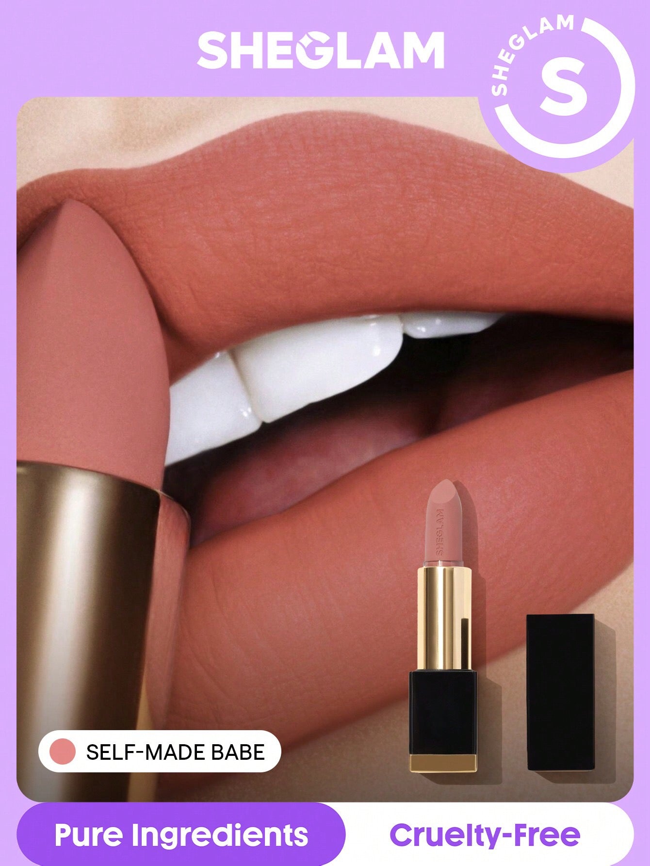 SHEGLAM Matte Allure Lipstick- self made baby