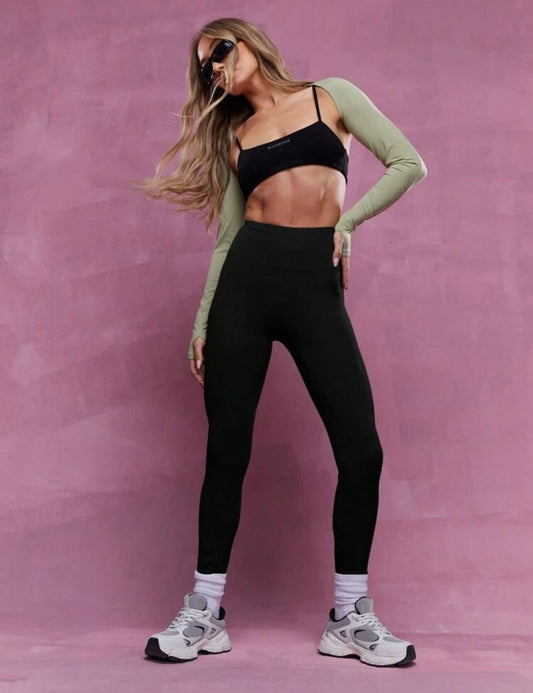 MISSGUIDED Embroidered Logo Jersey Leggings - MH1127