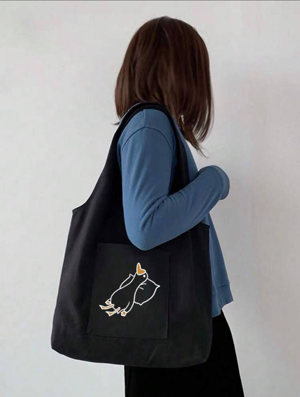 Fashionable & Versatile Duck Print Ladies’ Tote Bag – Large Capacity, Lightweight & Portable