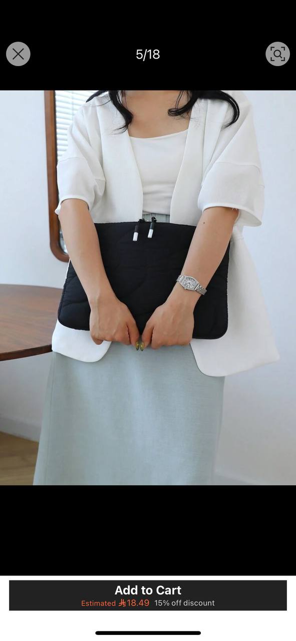 1pc Large Capacity Ultra-Lightweight Minimalist Laptop/iPad Bag