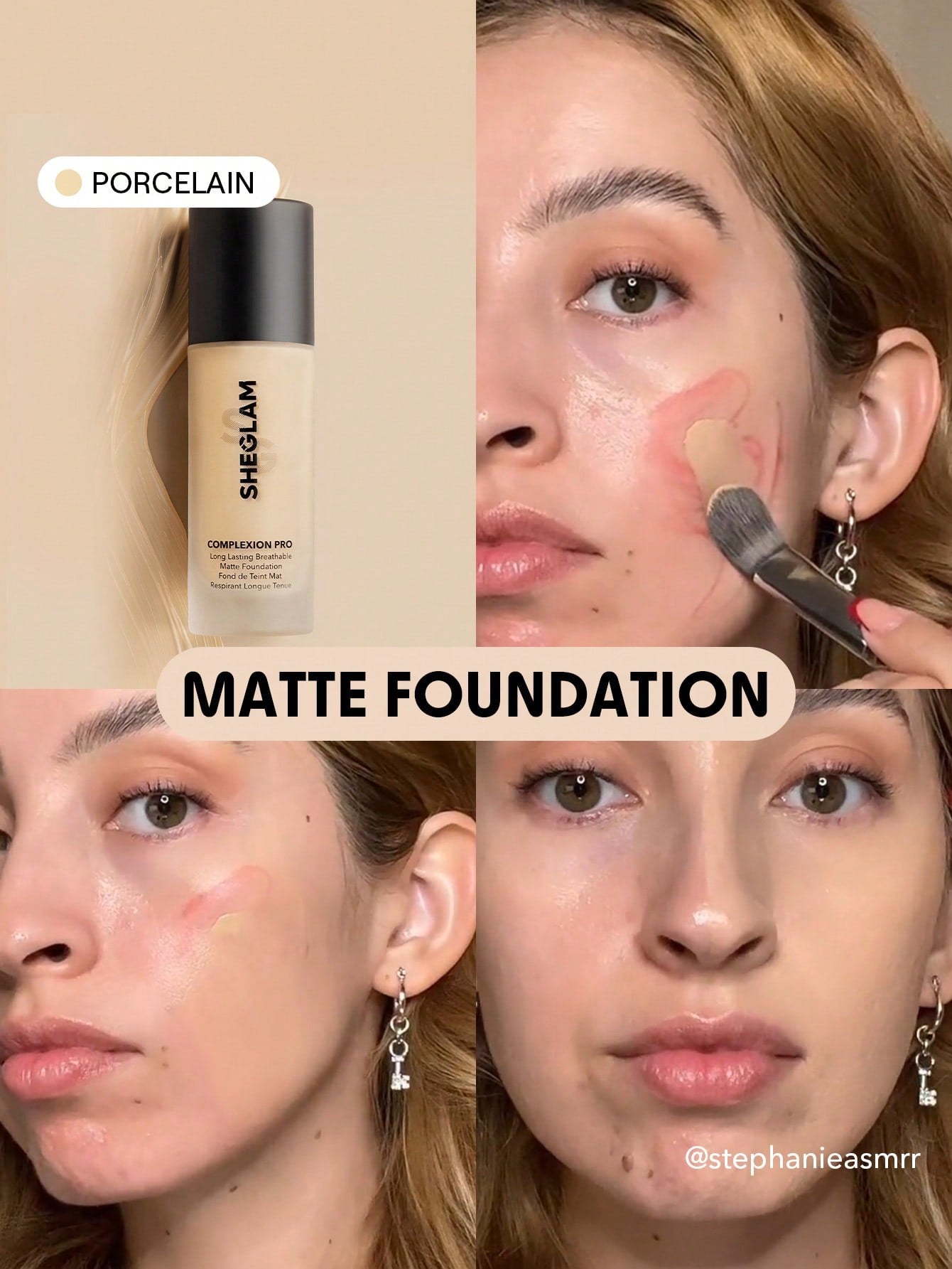 SHEGLAM Long-Wear Matte Foundation – Oil Control & Full Coverage