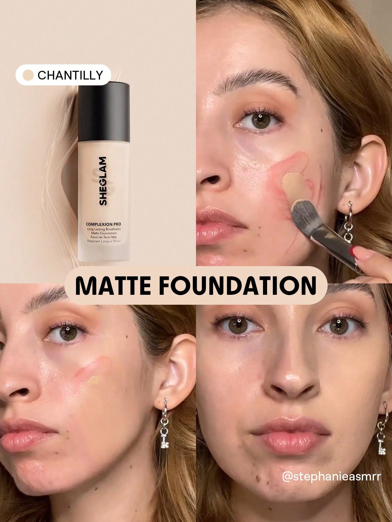 SHEGLAM Long-Wear Matte Foundation – Oil Control & Full Coverage