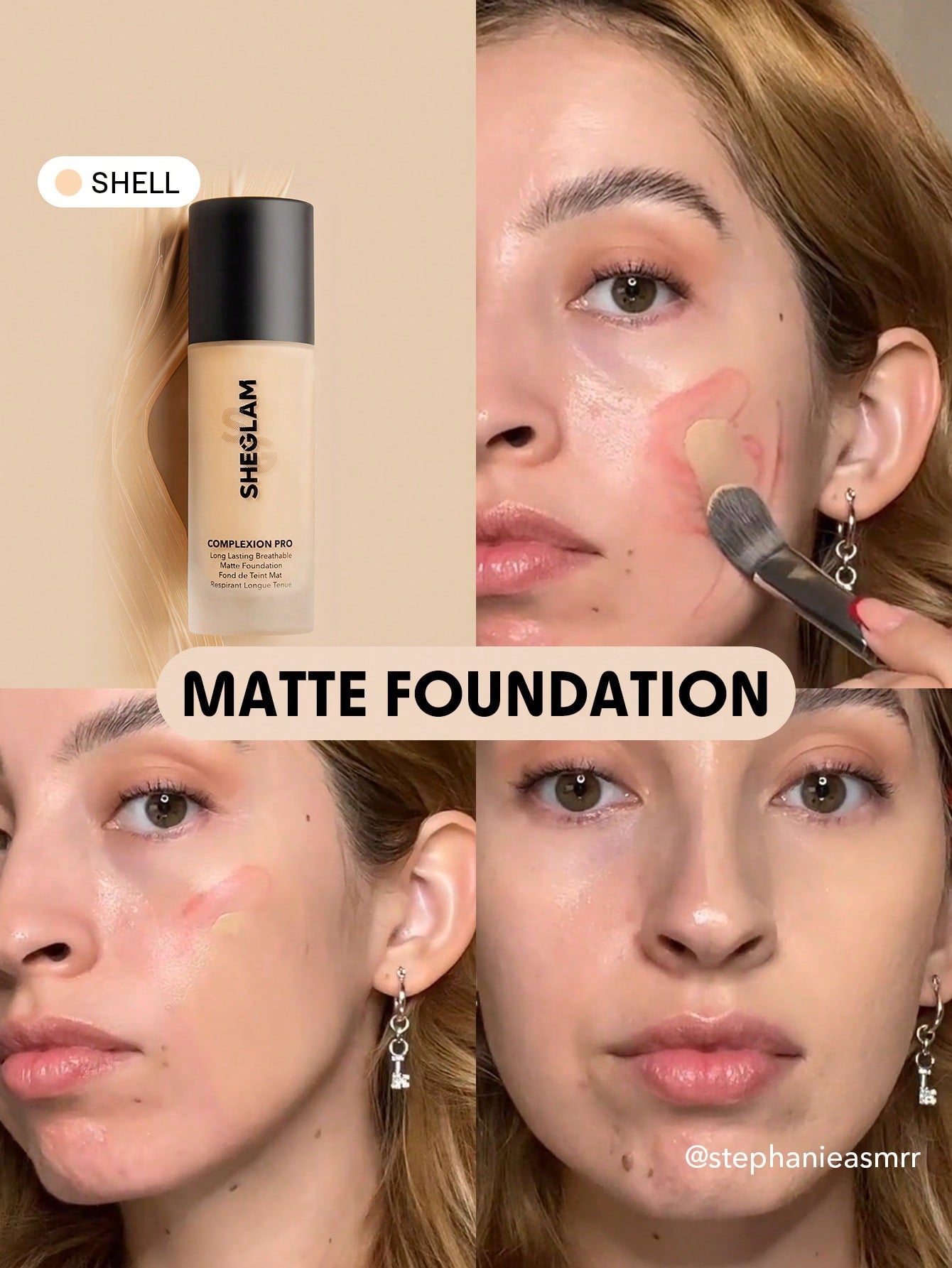 SHEGLAM Long-Wear Matte Foundation – Oil Control & Full Coverage