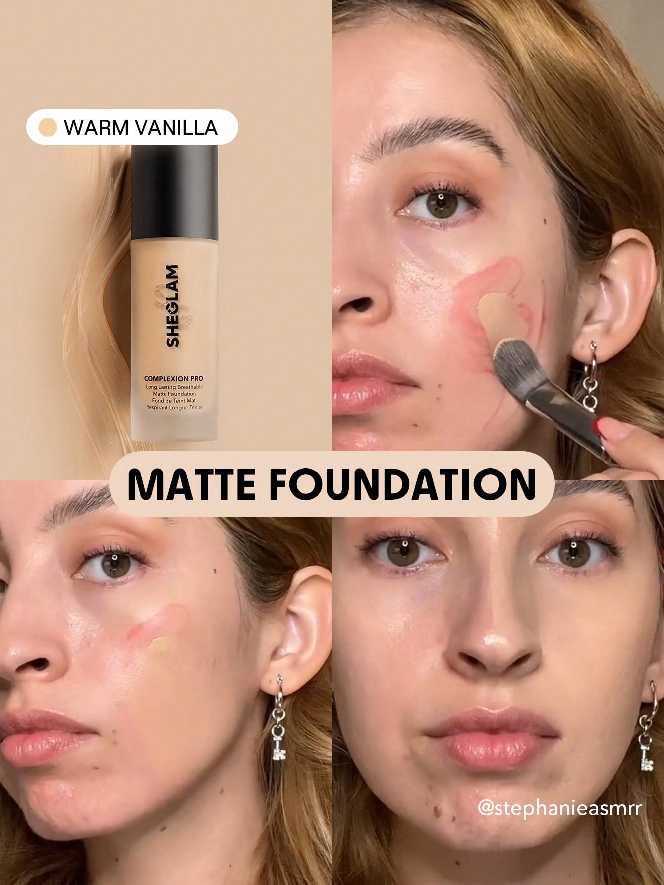 SHEGLAM Long-Wear Matte Foundation – Oil Control & Full Coverage
