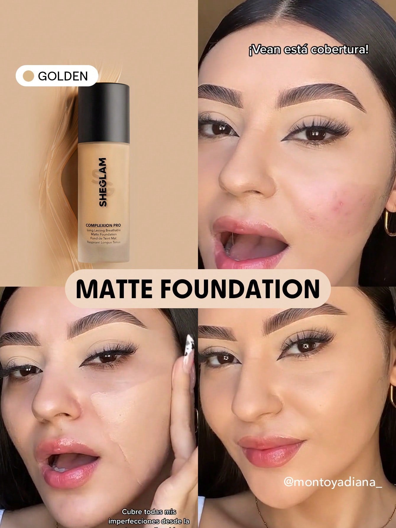 SHEGLAM Long-Wear Matte Foundation – Oil Control & Full Coverage