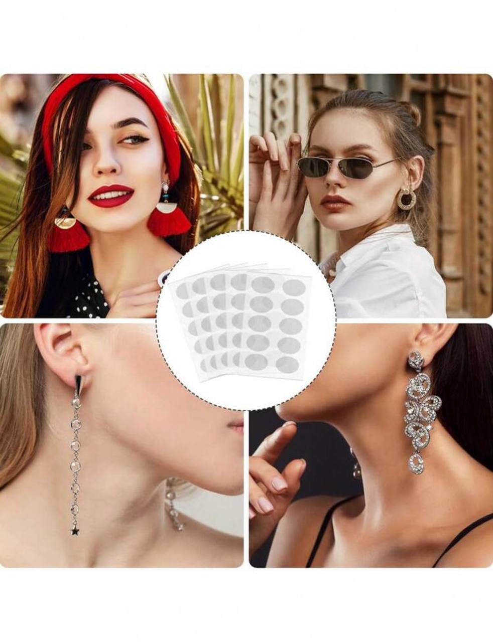 500pcs Transparent Earring Support Stickers – Invisible Earlobe Protection Patches
