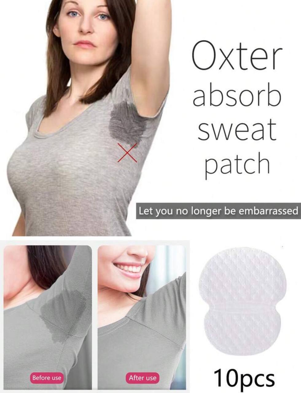 10pcs White Underarm Sweat Absorbing Pads