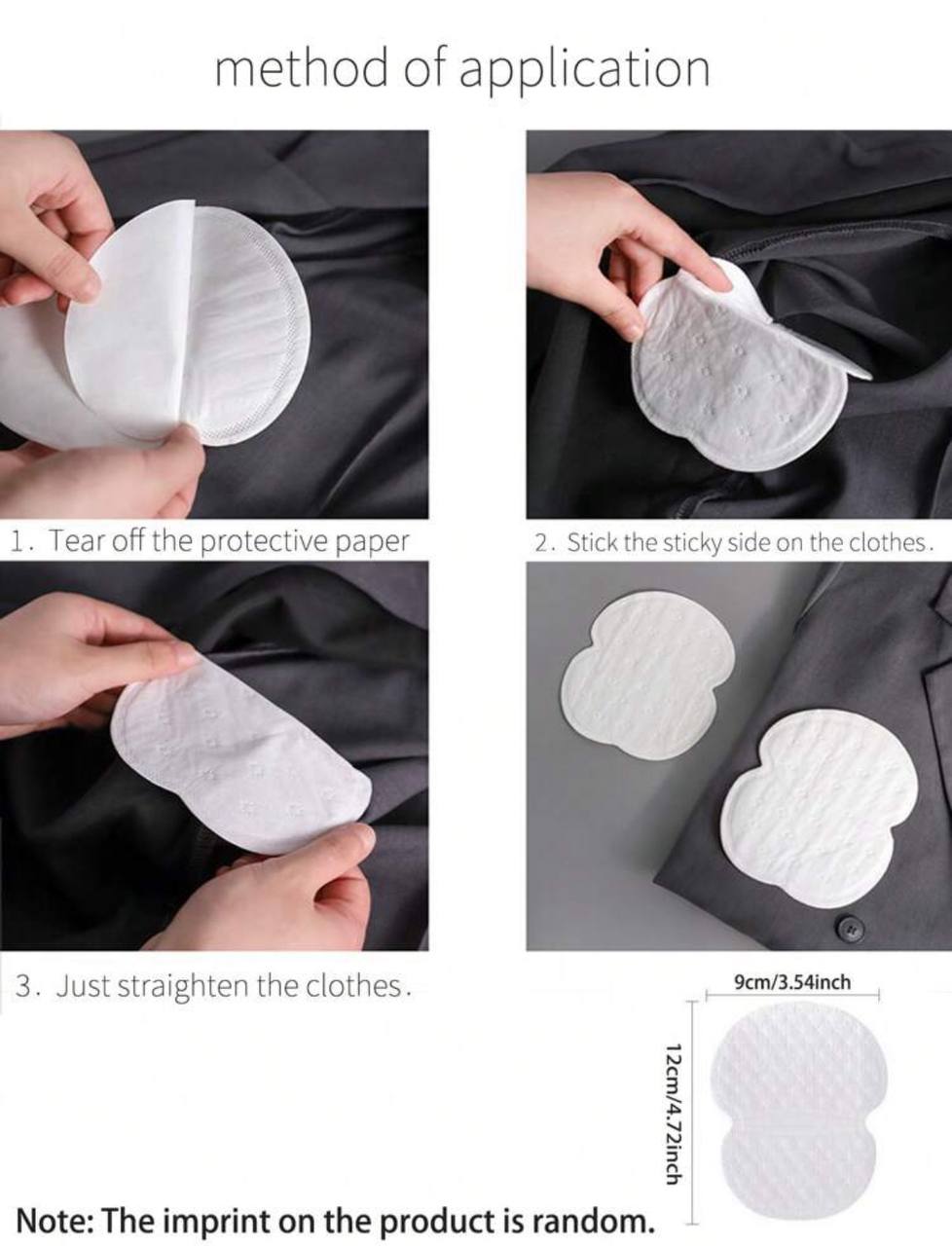 10pcs White Underarm Sweat Absorbing Pads
