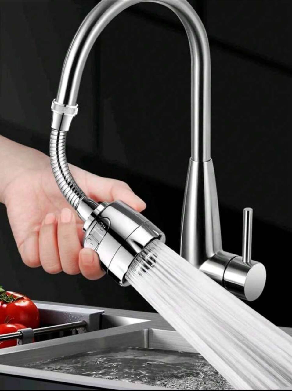 1pc Dual-Mode Rotatable Faucet Nozzle – Splash-Proof Water Pressure Booster with Bubble Maker