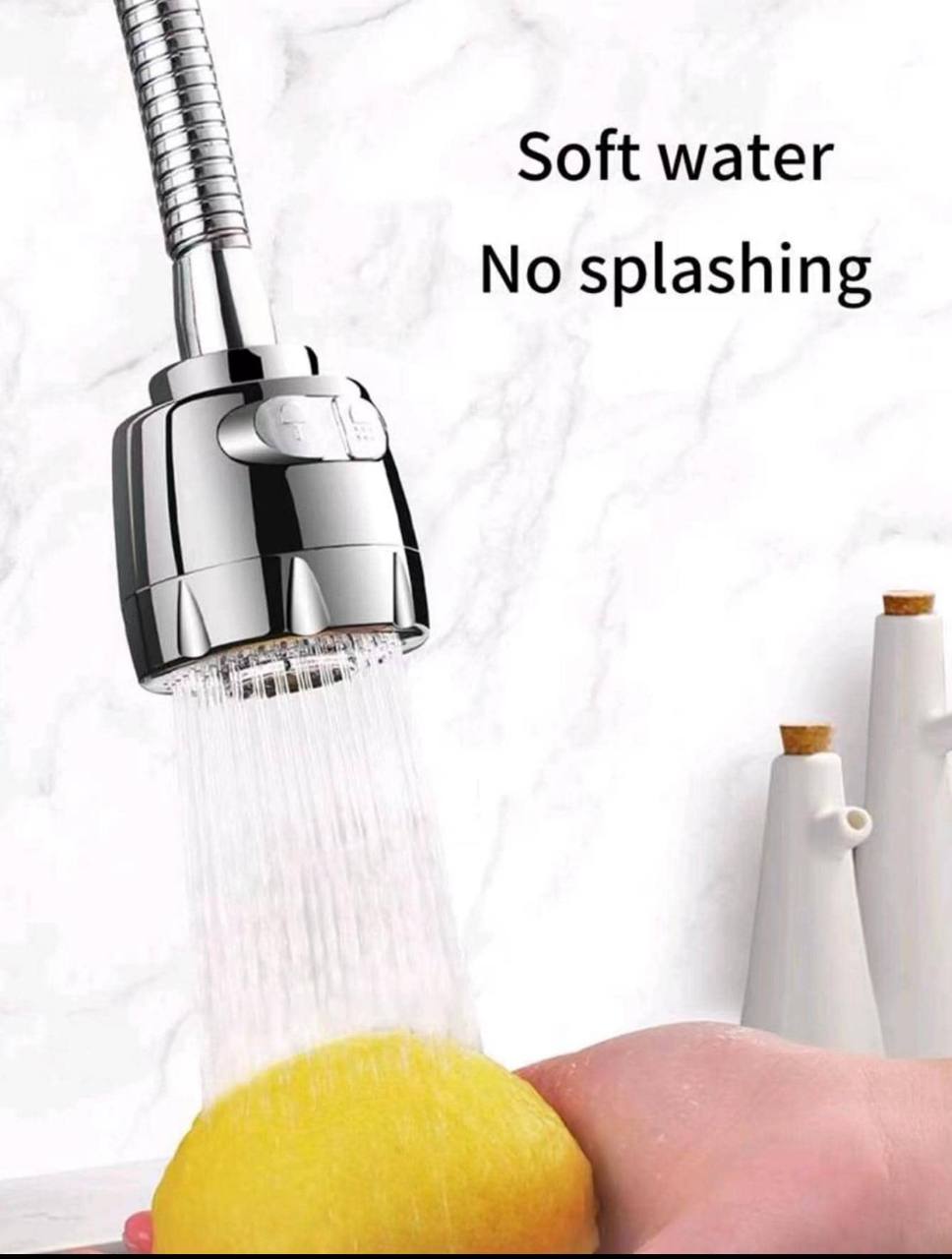 1pc Dual-Mode Rotatable Faucet Nozzle – Splash-Proof Water Pressure Booster with Bubble Maker