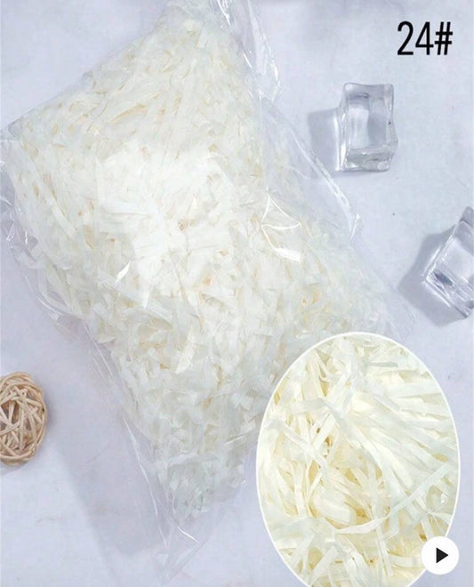 1 Pack 50g White Raffia Gift Box Filler