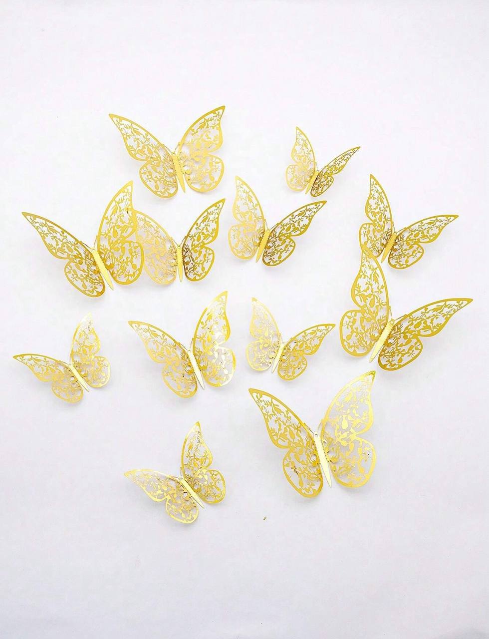 12pcs Butterfly Paper Cake Topper Set – Creative Cake Decoration for Birthdays & Parties