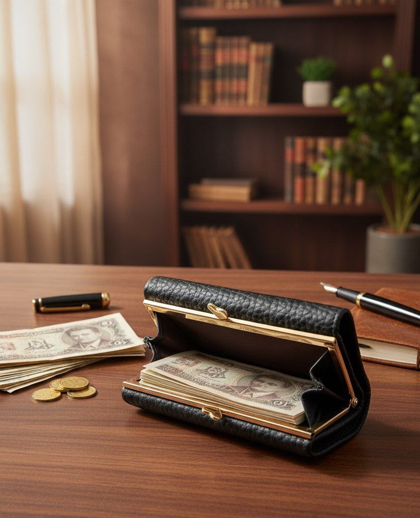 Medium Wallet with Snap – Premium Leather Finish S1    code:R90