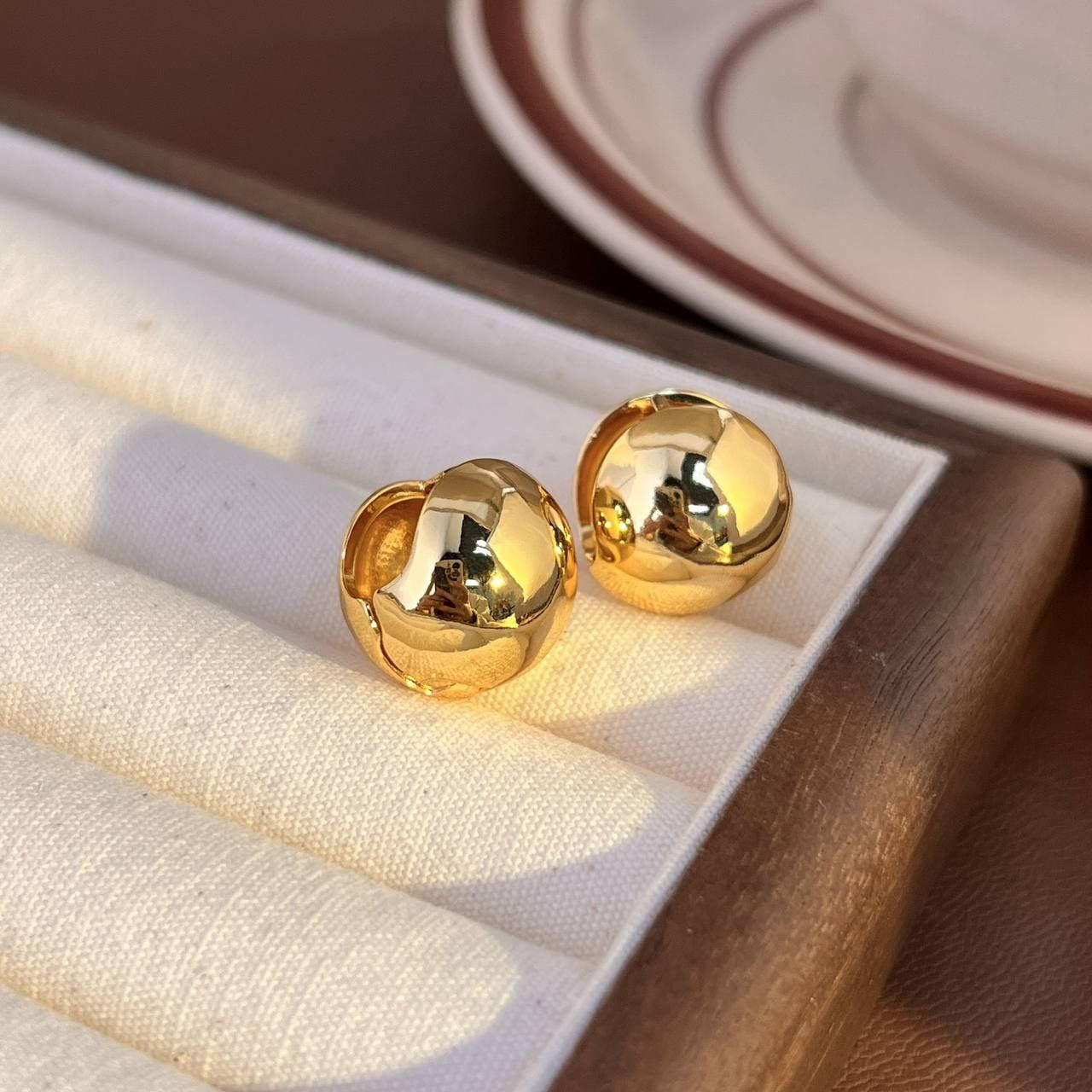 Elegant Gold Stainless Steel Earrings S1